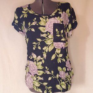 rag & bone Silk Floral Pocket Tee